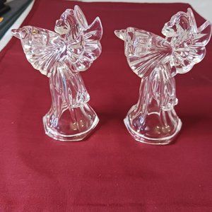 Glass Angel Candle Holders